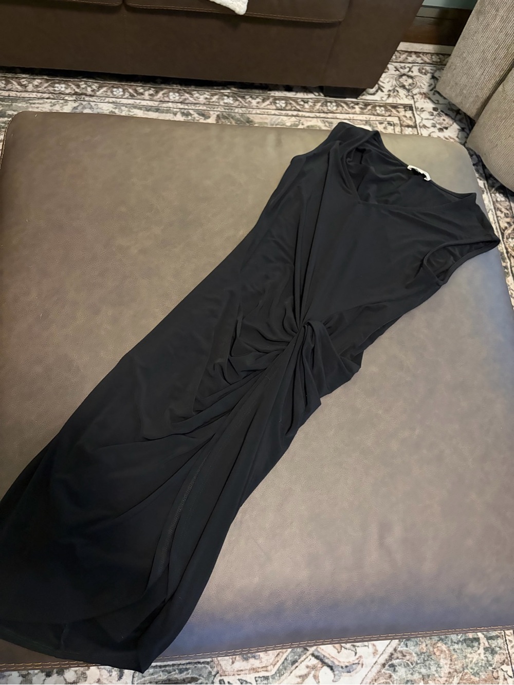 L'agence Classic Black Twist-Front Sleeveless Dress 6 $500 retail